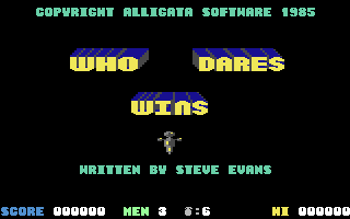 Who Dares Wins I Title Screen